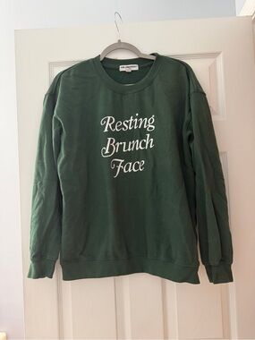 Sub_Urban Riot Green 'Resting Brunch Face' Crewneck